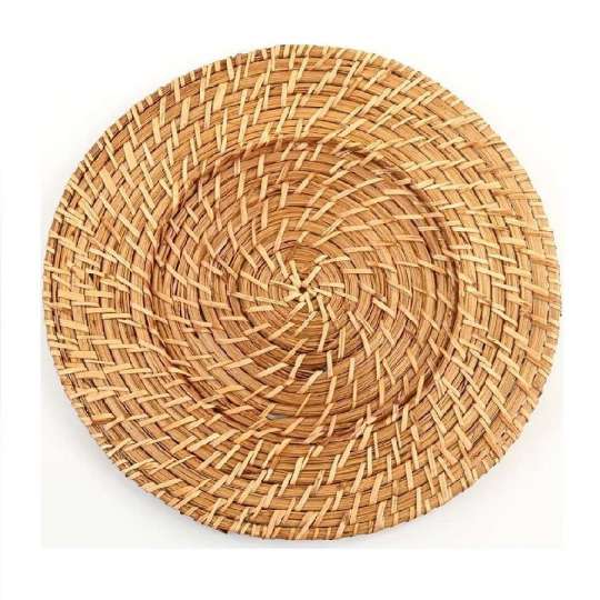 High Quality Brown Rattan Charger Plates for Tableware Kitchenware Usage