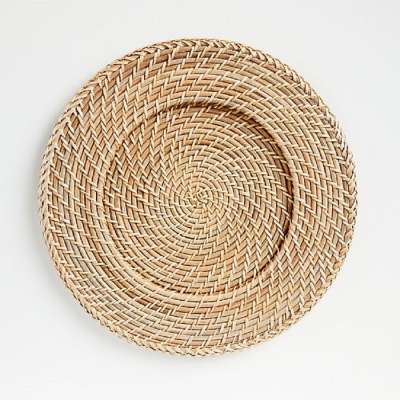 Hot New Round Woven Rattan Charger Plates Wicker Charger Plates Dishes